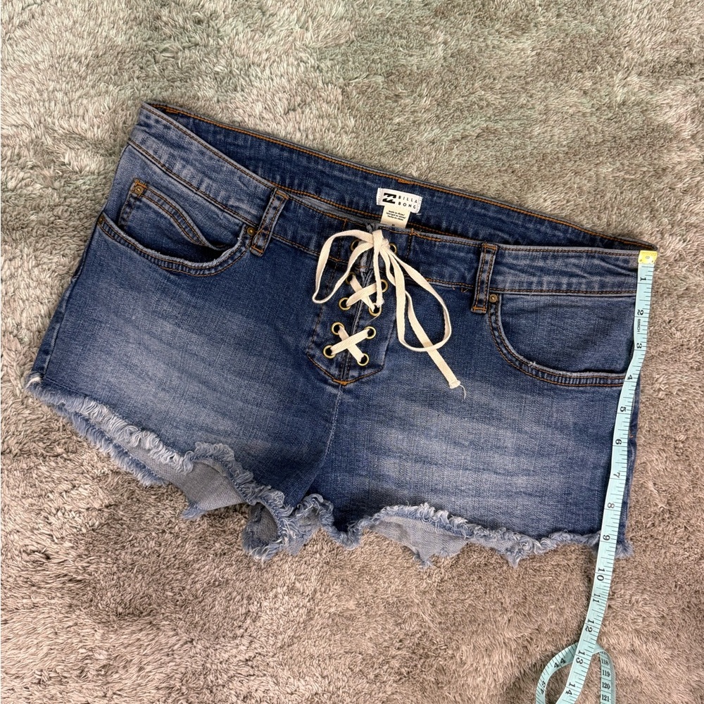 Billabong Blue Denim Women's Lace Up Shorts Size 30